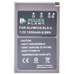 Акумулятор до фото/відео PowerPlant Olympus PS-BLS5 (DV00DV1287) - мініатюра 2