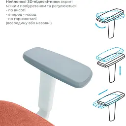 Офісне крісло OfficePro Balance OC550-W-DG-OR White/Dark Gray/Orange [148647] - мініатюра 12