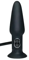 Анальна пробка True Black Vibrating Butt Plug 17 см (чорний) - мініатюра 3
