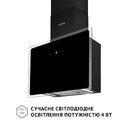 Витяжка декоративна похила Perfelli RIVA NERO - мініатюра 5