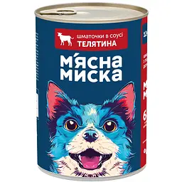 Набір вологого корму для дорослих собак М'ясна Миска шматочки в соусі Мікс 6 шт x 1.24 кг - мініатюра 4
