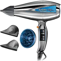 Фен BaByliss 6000E AC motor PRO, сріблястий