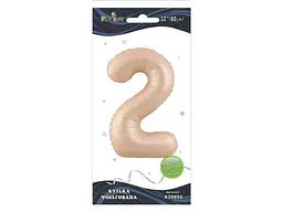 Кулька фольгована цифра PELICAN 32 (80 см) 1 2 рожева Blush