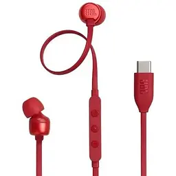 Навушники провідні юсб JBL T310C USB-C (JBLT310CRED) червоні JBLT310CRED - мініатюра 2