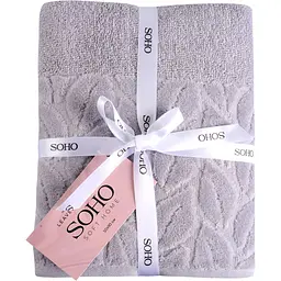 Набір рушників Soho Leaves Gray 50х90 см 2 шт. (50*90 2 шт бавовна 100% Leaves G) - мініатюра 4
