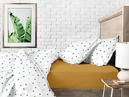 Дитяча постільна білизна в ліжечко DELTA, білий (DeltaColor_Mustard_140) - мініатюра 3
