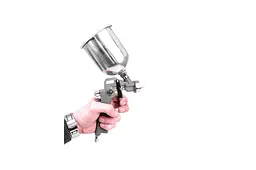 Фарбопульт пневматичний Intertool верхній бак метал 600 мл d=1.5 мм PT-0205 - мініатюра 8