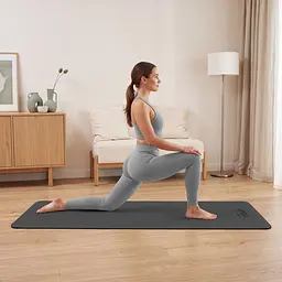Килимок (мат) для фітнесу та йоги Gymtek Premium TPE 0,5см чорний - мініатюра 5