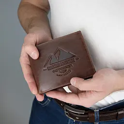 Гаманець чоловічий шкіряний Peterson N992-BE-MOUN світло-коричневий Mountain Adventure - мініатюра 2
