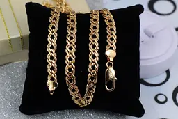 Ланцюг Xuping Jewelry ромб з огранюванням 55 см 6 мм золотистий