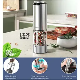 Подрібнювач солі та перцю Circle Joy Nova Electric Grinder Silver (CJ-EG12) [162475] - мініатюра 7