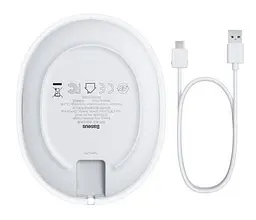 Бездротовий зарядний пристрій Baseus Jelly Wireless charger 15 W WXGD-02 White - мініатюра 4