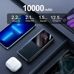 УМБ Joyroom 10000mAh 22,5W PD,QC3.0, 2xUSB-A, USB-C In/Out, Micro USB in, Black - мініатюра 4