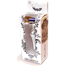 Анальна пробка Boss Of Toys Boss Series - Jewellery Silver Butt Plug Dark Blue, BS6400077, Срібний / Синий - мініатюра 8