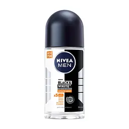 Антиперспірант Nivea MEN Black & White Invisible Ultimate Impact 5in1 Roll-On 50 мл (42397656)