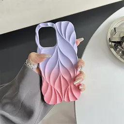 TPU чохол Leaf для Apple iPhone 15 Pro (6.1) Lilac / Pink - мініатюра 3