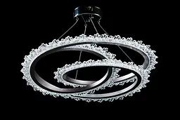 Люстра стельова LED Splendid Ray L146/1, хром, 1 лампа, регульована висота 30-100 см, діаметр 55 см, сучасний стиль для дому - мініатюра 2