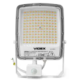 Прожектор Videx F5 100W 3000-5000-6500K з датчиком руху 230V White (VL-F5-100CW-S) - мініатюра 2