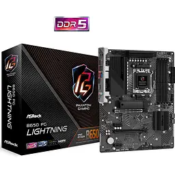 ASRock B650 PG LIGHTNING (AM5/B650, 4*DDR5, 2xPCIex16, HDMI, 4xSATA, 3xM.2, 2.5GLan, 7.1ch, ATX) - мініатюра 5