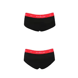 Трусики-шортики Passion PS003 PANTIES XL, black - мініатюра 5