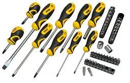 Викрутки 20 біт, SL,PH,Torx,H, 18 торцевих головок, сумка, набір 48шт Stanley hoz0014104 - мініатюра 2