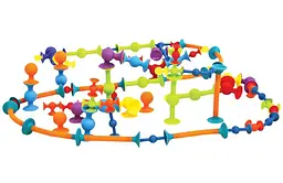 Конструктор на мініприсосках Fat Brain Toys MiniSquigz F107ML 75 деталей - мініатюра 4