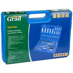 Набір насадок торцевих і біт Grad 1/4", 1/2", 108 шт Start (6003205) - мініатюра 6