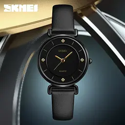 Класичний жіночий годинник Skmei 1330 (Чорний) - мініатюра 5