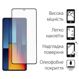 Скло захисне Dengos POCO M6 Pro 4G + camera module glass (DG-TGSCP-06) - мініатюра 2