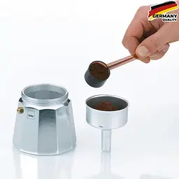 Кавоварка гейзерна KELA Italia 150 мл 3 чашки (10590) срібляста - мініатюра 4