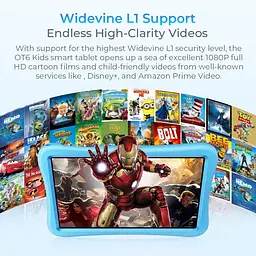 Планшет Oukitel OT6kids 10" HD+/4GB/64GB/ RK3562/8000mAh/ 5+2Мп/ WIFI Blue - мініатюра 8