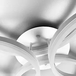 Стельова LED люстра в білому корпусі на 4 кільця Line.F A 8008/2+2 WH - мініатюра 4
