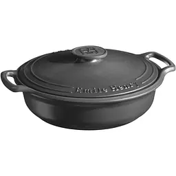 Каструля Emile Henry Sublime з кришкою керамічна 38.5х34х8.5 см 3.2 л сіра (774793)