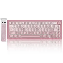 Ігрова механічна клавіатура Womier VK66 Pro / Дротове підключення / Womier POM Series Switches / Pink Lines