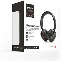 Бездротові навушники Nia Q6 Bluetooth з функцією плеєра Black - мініатюра 6