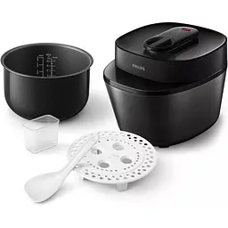 Мультиварка-скороварка Philips All in One Cooker 1000 Вт чорна (HD2151/40) - мініатюра 6
