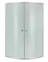 Набір Lidz Душова кабіна Latwa SC80x80.SAT.LOW.FR, напівкругла, скло Frost 4 мм + Душовий піддон Kapielka ST80x80x15 - мініатюра 2