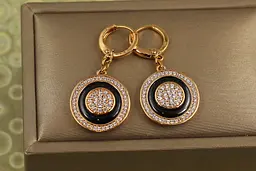 Сережки підвіски Xuping Jewelry відлуння опівночі 3,2 см золотисті