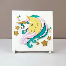 Набір картина 3D Rosa Talent Зіркова єдиноріжка МДФ ґрунтоване 18х18 см - мініатюра 2