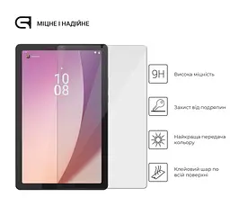 Захисне скло для планшета Lenovo Tab M9 TB-310FU, Glass.CR, загартоване скло 9H, 2.5D, повне проклеювання, з олеофобним покриттям, проста установка та сумісність з чохлами всіх типів (Case friendly), ArmorStandart (ARM66443) - мініатюра 2