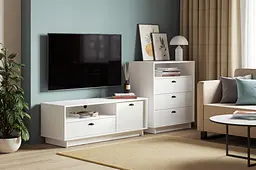 Тумба Moreli K-0003 1280x460x450 мм білий (mo-k003L-white) - мініатюра 2