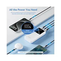 Батарея універсальна Vention 20000 mAh 22.5W Black LED Display Type (FHLB0) - мініатюра 5
