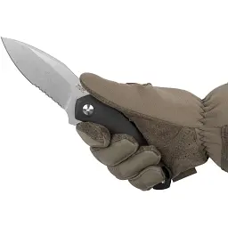 Ніж Cimmerian Knives C1 SW Half Serrated N690 Black - мініатюра 5