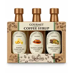 Набор кофейных сиропов Maison Gourmet Coffee Creations White Chocolate, Salted Caramel & Dubai Choco 3×45 мл