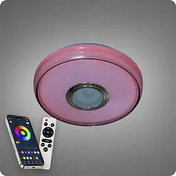 Люстра світлодіодна 517 Dlight RGB з пультом і колонкою 45Вт Білий (02172) - мініатюра 3