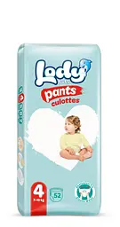 Підгузки-трусики дитячі Lody Baby Pants Culottes maxi 4 (7-18 кг) Jumbo 52 шт. дихаючі