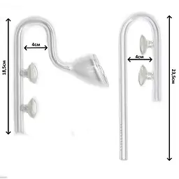 Скляна вхідна і вихідна трубка для шланга 12/16 Aqua Nova (NCO2-GLASSSET-12/16MM) - мініатюра 3