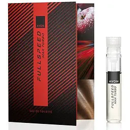 Листівка з пробним зразком Avon Туалетної води Full Speed Max Turbo 0.6 мл (158511221)