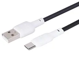 Кабель Gelius Full Silicon Cable USB to Type-C GP-UCN001C 18W 1.2m Black-White - мініатюра 2