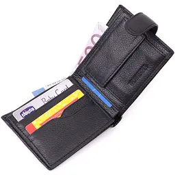 Гаманець для чоловіків зручного розміру із натуральної шкіри ST Leather 22461 чорний - мініатюра 10